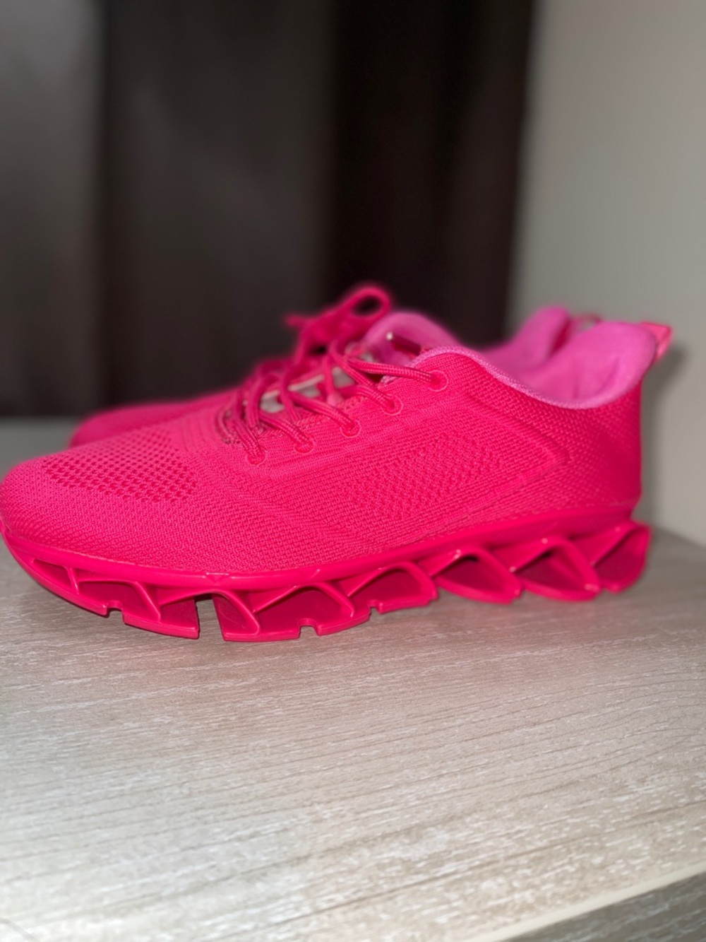 Women's Athletic Mesh Sneaker in Hot Pink